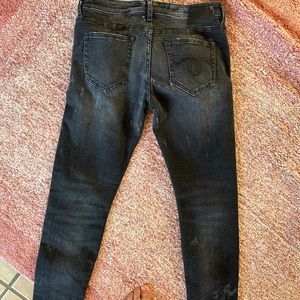 R13 Boy Skinny Jeans Size 27 Black Marble